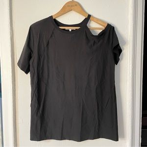 Helmut Lang Black Cut out Tee
